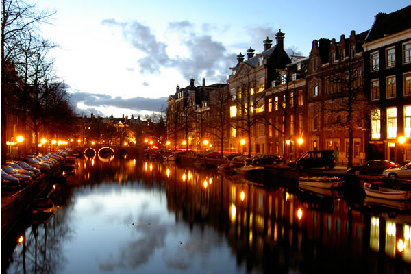 Image showing Amsterdam in the evening
